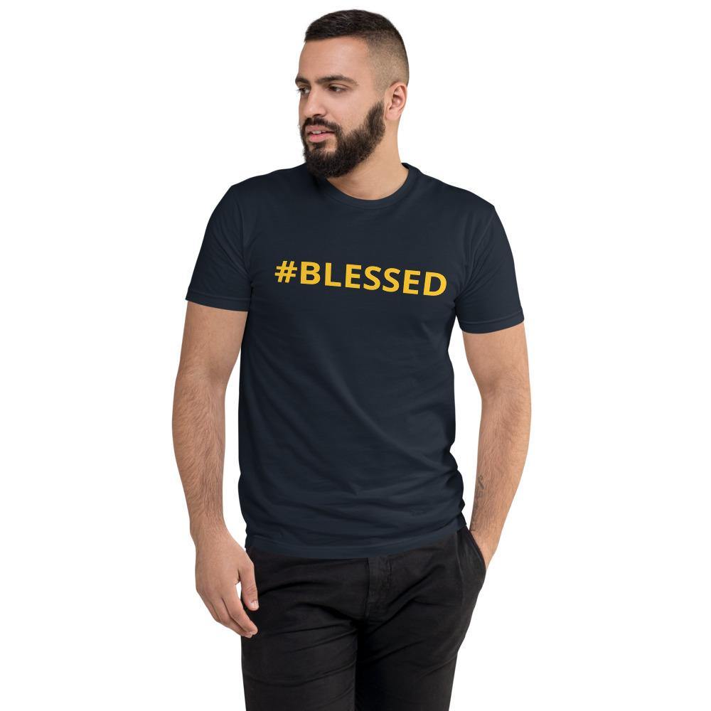 blessed men's fitted t-shirt. - mo.be