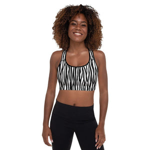 zebra print padded sports bra - mo.be