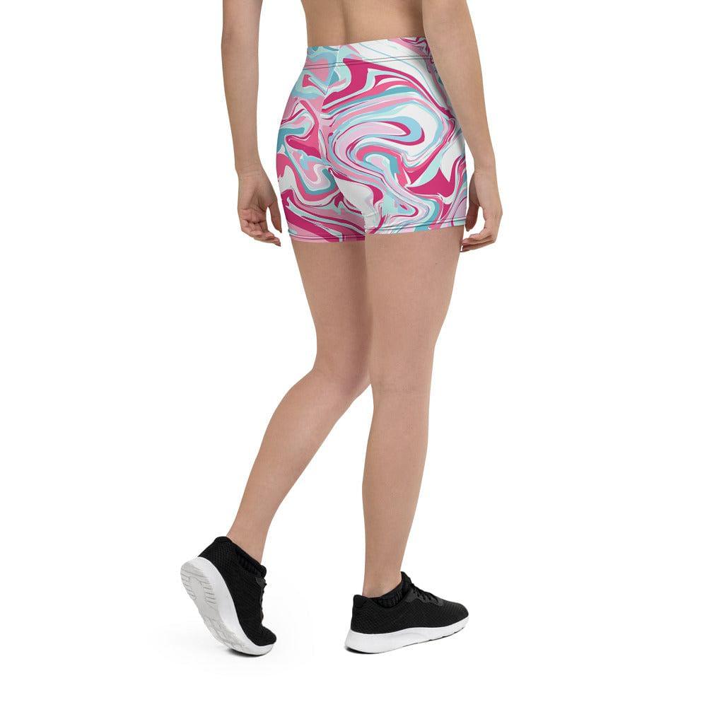 women's pink marble shorts - mo.be