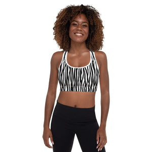 zebra print padded sports bra - mo.be