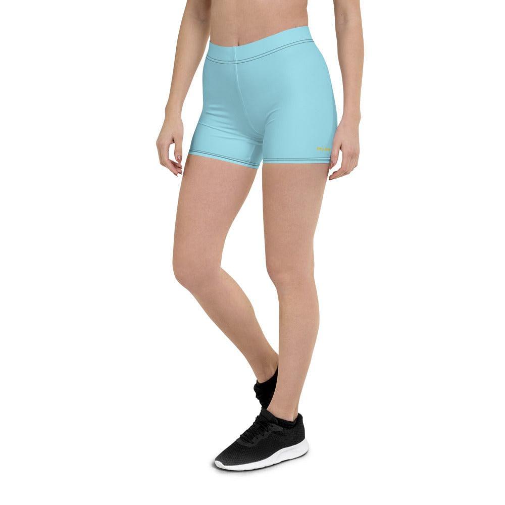 mo.be.fit sky blue women's shorts - mo.be