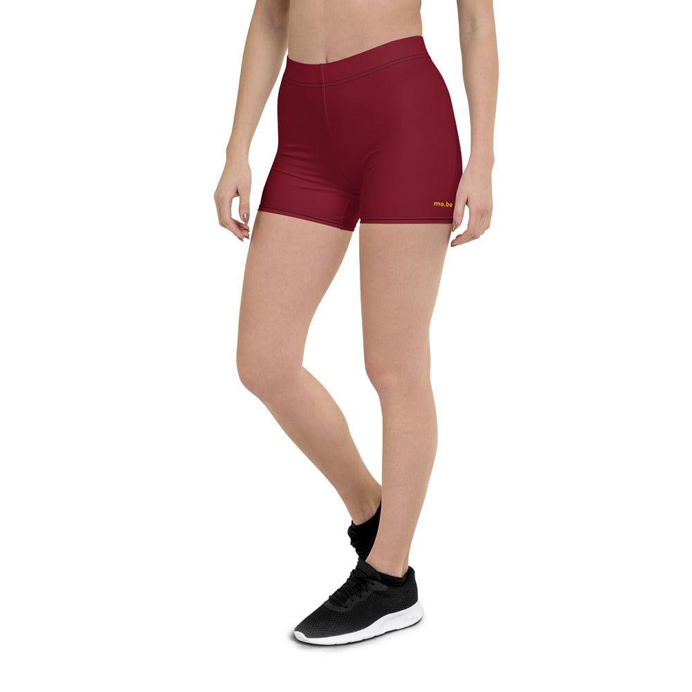 mo.be.fit women's red shorts - mo.be