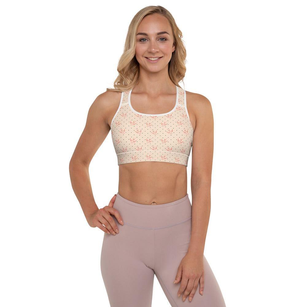 pink flyers padded sports bra - mo.be