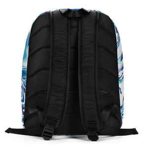 Marble Blue Minimalist Backpack - mo.be