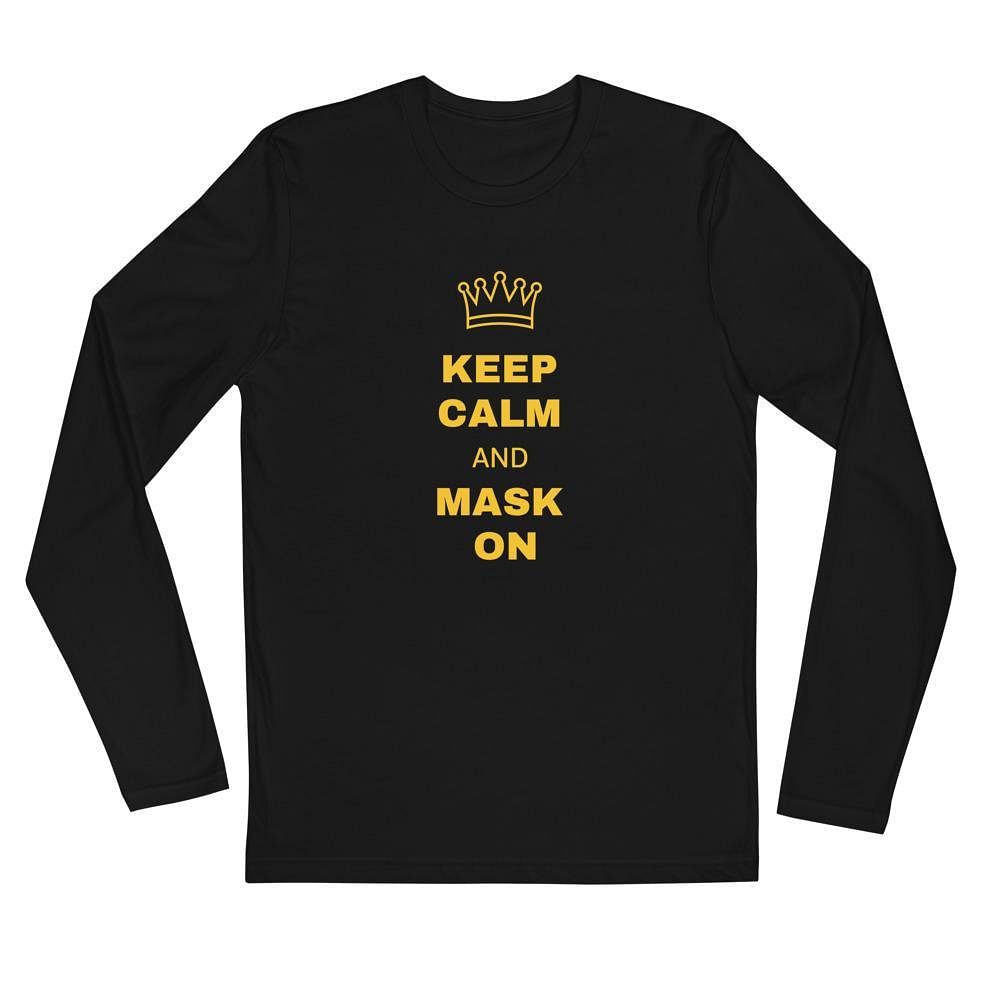 mask on long sleeve fitted t-shirt - mo.be