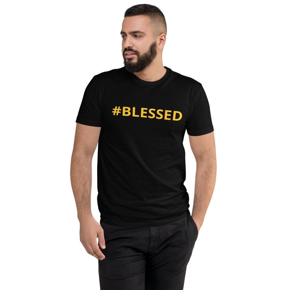 blessed men's fitted t-shirt. - mo.be