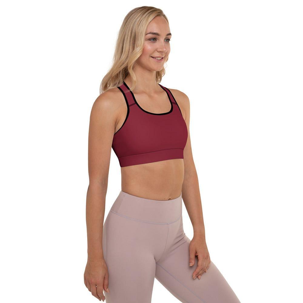 red padded sports bra - mo.be