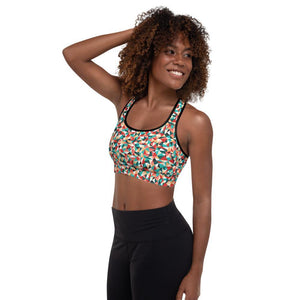 kaleidoscope padded sports bra - mo.be