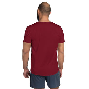 mo.be.fit plain maroon athletic t-shirt - mo.be
