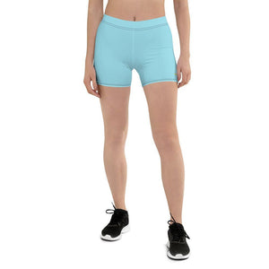 mo.be.fit sky blue women's shorts - mo.be