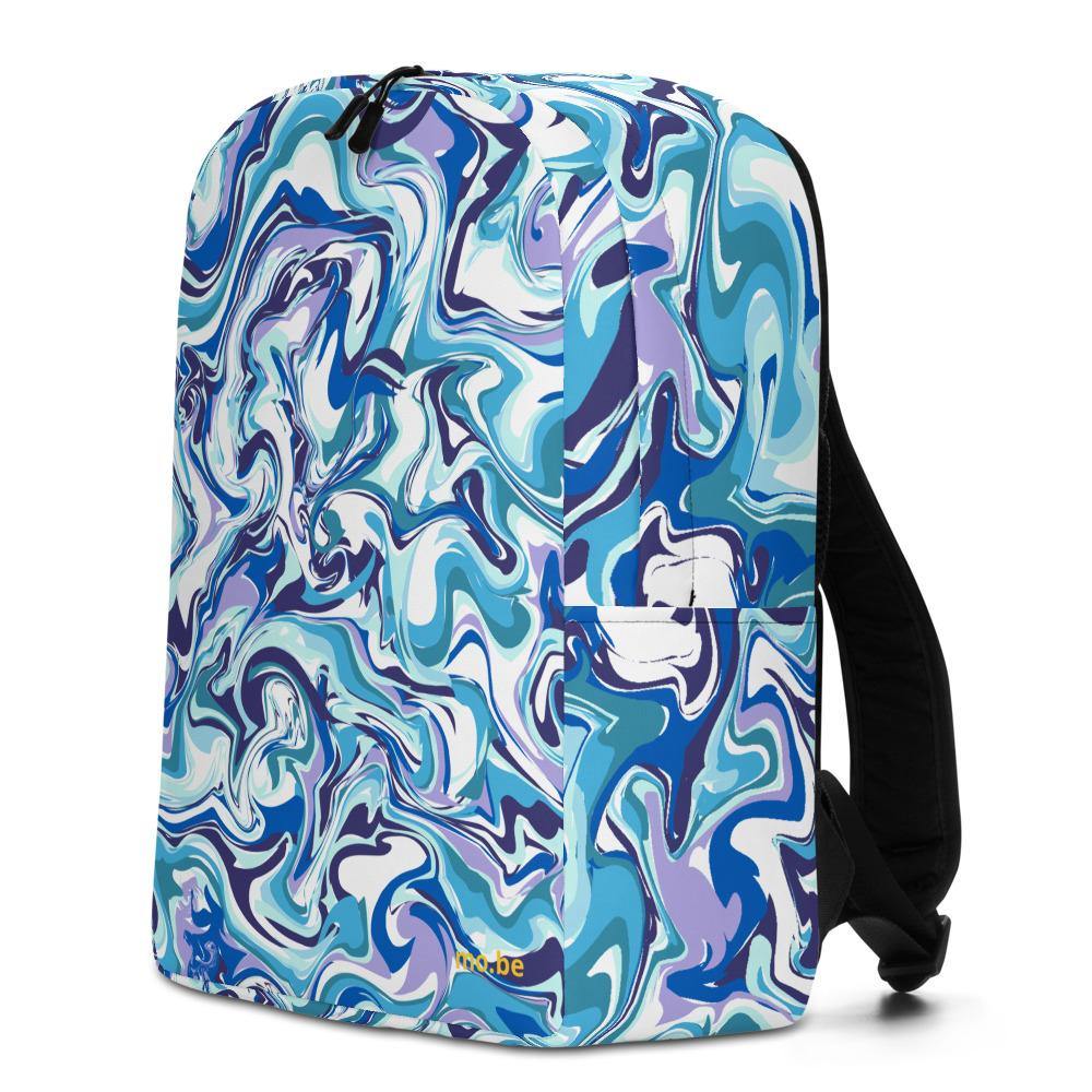 Marble Blue Minimalist Backpack - mo.be