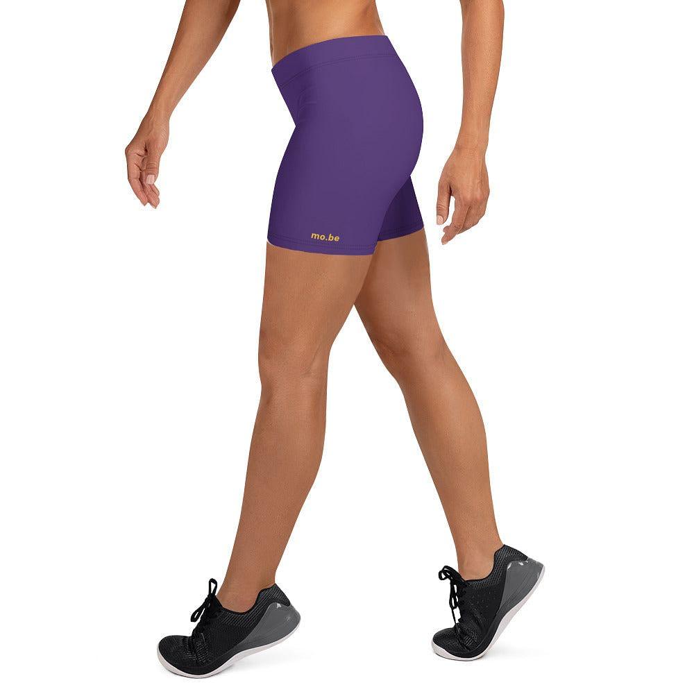 mo.be.fit women's purple shorts - mo.be