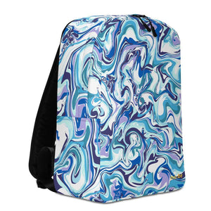 Marble Blue Minimalist Backpack - mo.be